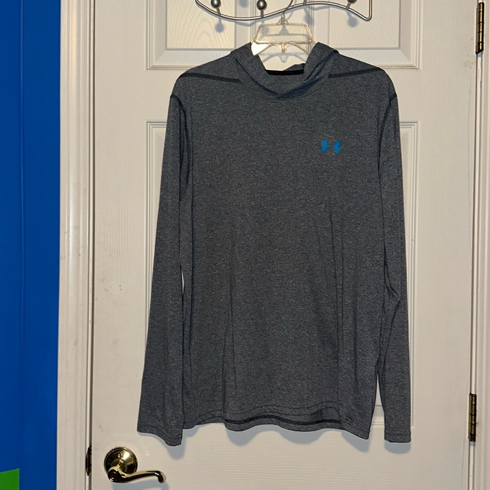Grey Under Armour Threadborne Lightweight Hoodie